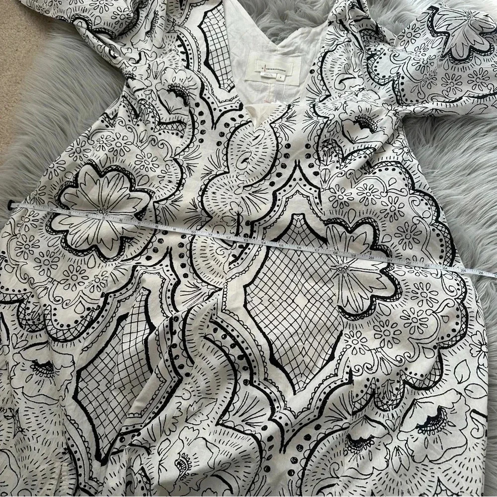 ANTHROPOLOGIE Long-Sleeve V-Neck Dress Size Small NWT - Picture 11 of 11